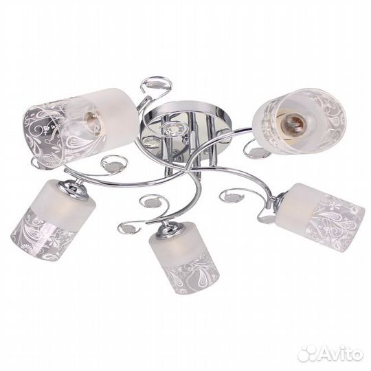 Люстра потолочная caiman Cleot 5х60Вт Е27 хром