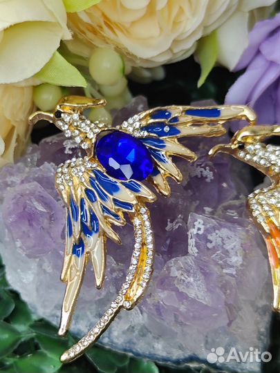 Брошь феникс