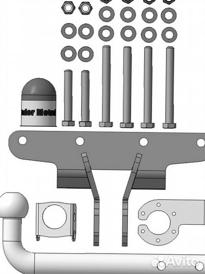 Фаркоп Jeep Wrangler JK, JL (американская версия)
