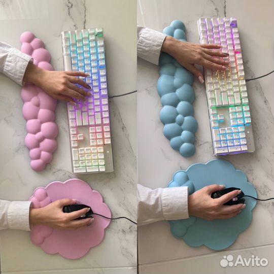 Эргономичная подставка под запястье и коврик мыши