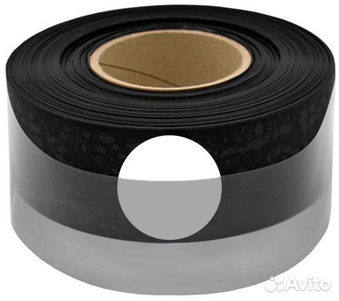 Силиконовая лента 85 мм х 100 м, чёрная, п/прозрач