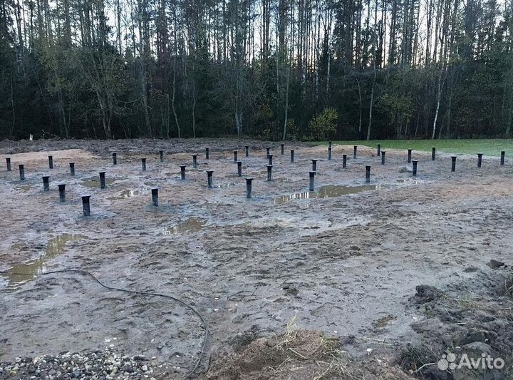 Установка винтовых свай