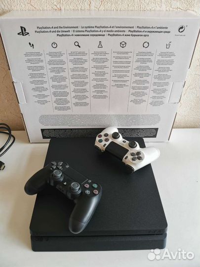 Sony PS4 Slim 1tb 2208B +50 игр +2 Джойстика