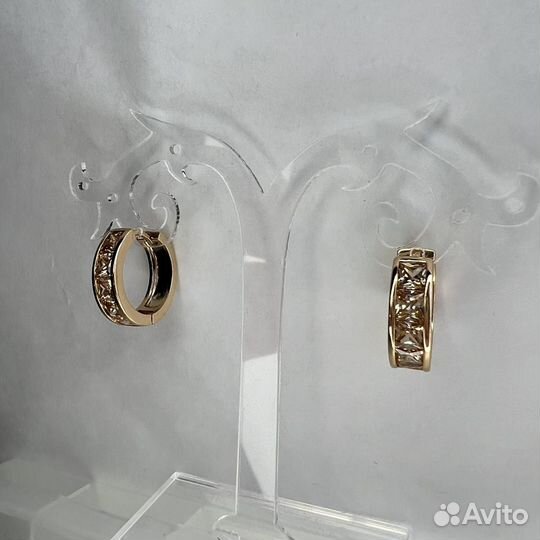 Серьги со Swarovski кольца конго