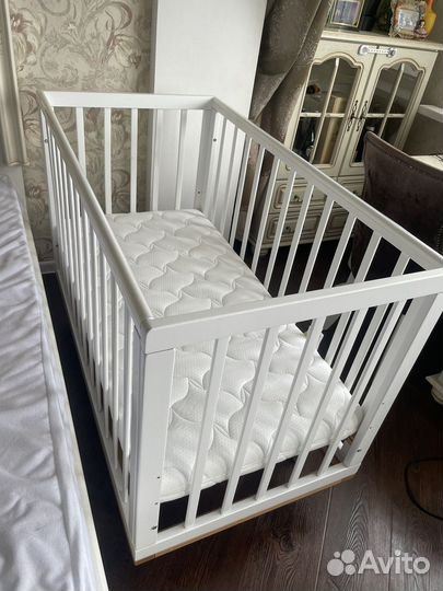 Детская кровать happy baby и матрас