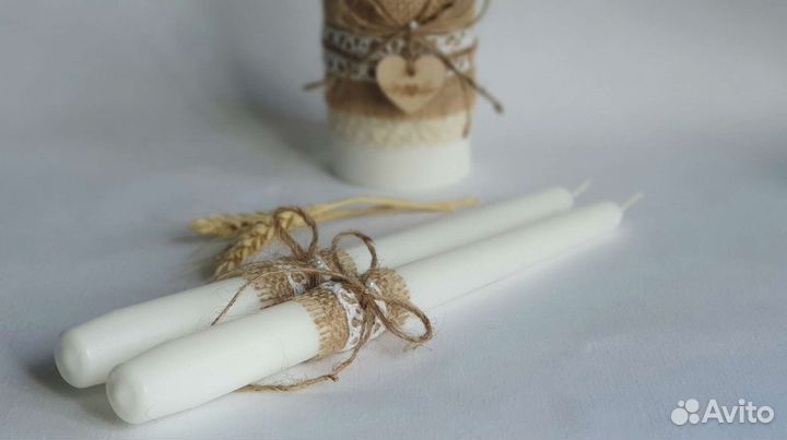 Свадебные свечи рустик