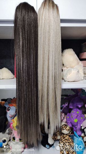 Накладной хвост из биопротеиновых волос 60см