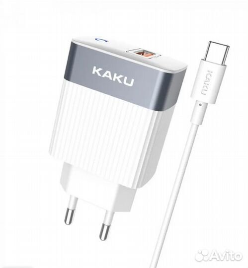 Зарядное устройство для телефона kaku 18W, Type-C