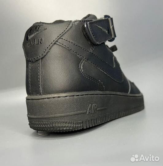 Кроссовки Nike Air Force 1 Mid Black Люкс