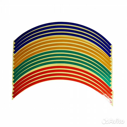 Наклейки на обод колеса мотоцикла разноцветная