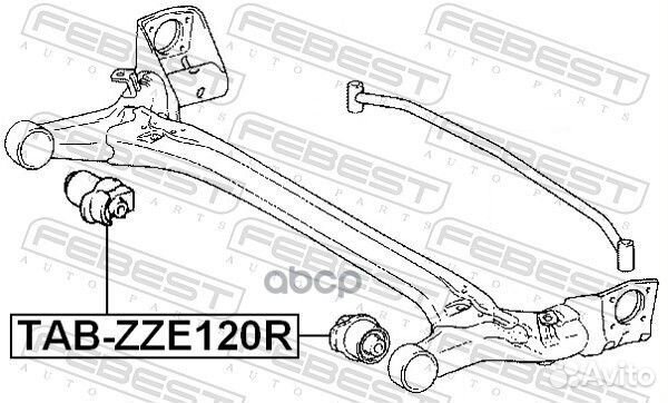 Сайленблок задней балки (toyota corolla CE120/N