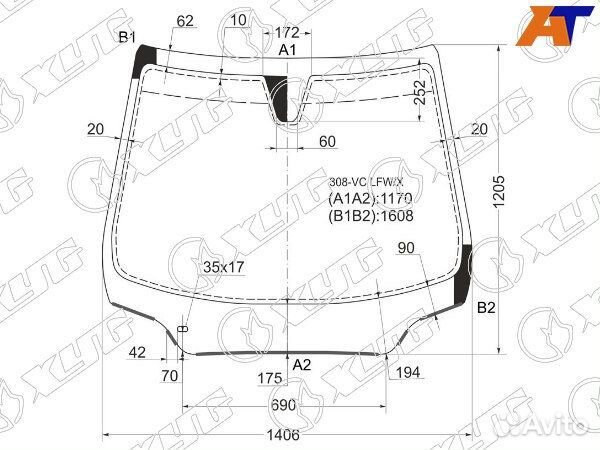 Стекло лобовое peugeot 408