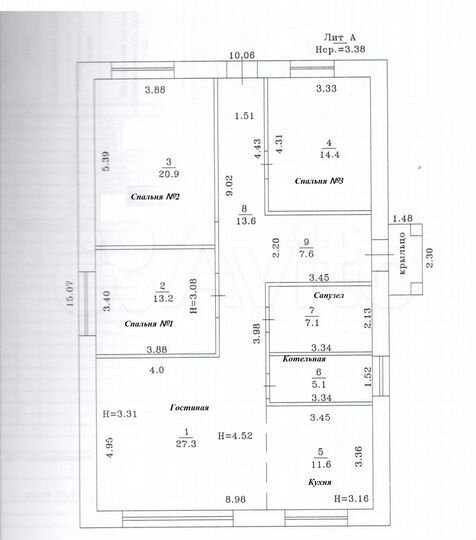 Дом 125,2 м² на участке 8,5 сот.