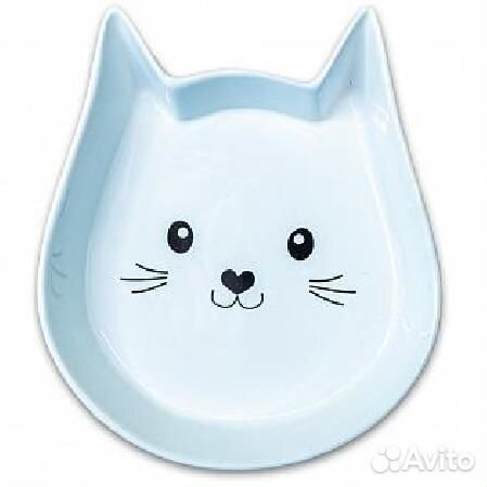 Mr.Kranch миска Мордочка кошки керамическая,белая