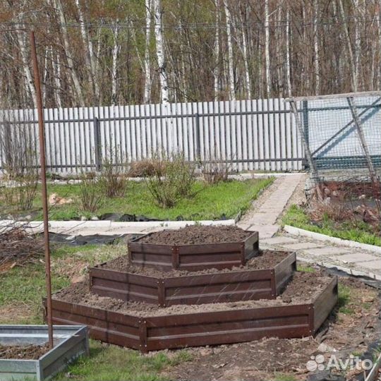 Грядка темно-красная 1м х 1м х 22см