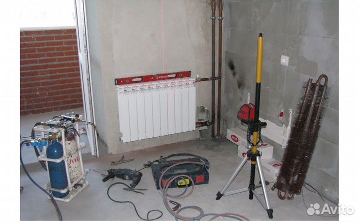 Сварка труб. Установка радиаторов