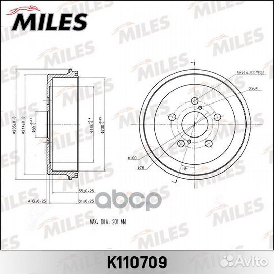Барабан тормозной toyota carina E (T19) / Caldi