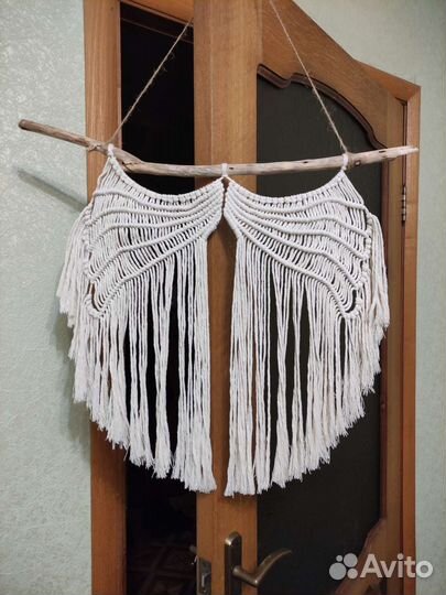 Макраме панно крылья ангела