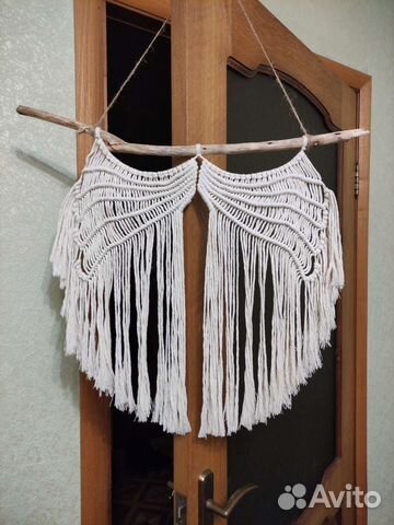 Макраме панно крылья ангела
