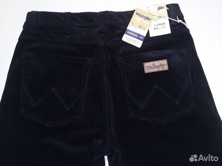 Джинсы wrangler вельвет с флисом(зима) W:32-36 L:3