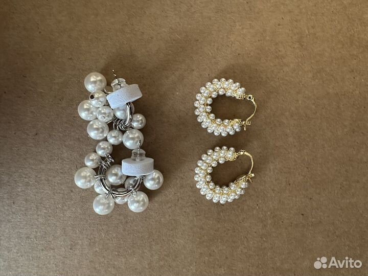 Серьги с жемчугом в стиле Poison drop