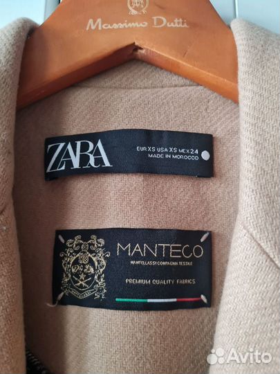 Пальто zara, шерсть 75%