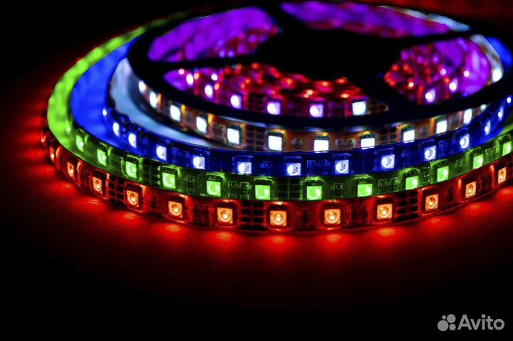 Светодиодная лента 12V красная зеленая синяя