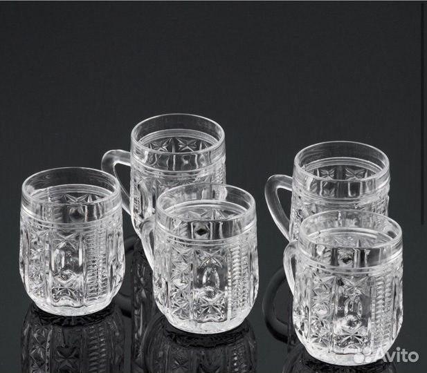 Набор кружек хрусталь СССР винтаж 70-е