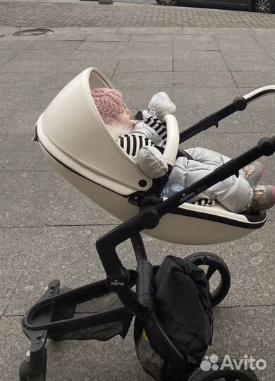 Коляска mima xari 2 в 1 белая