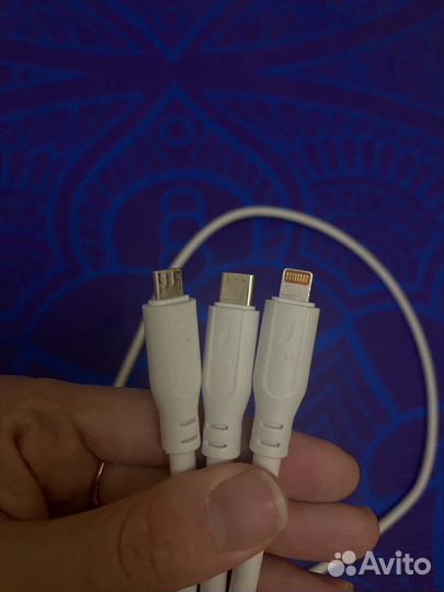 Кабель type-c, lightening, usb (3в1)