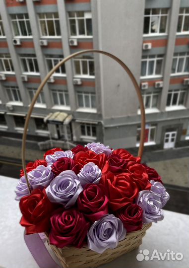 Букет из атласных лент