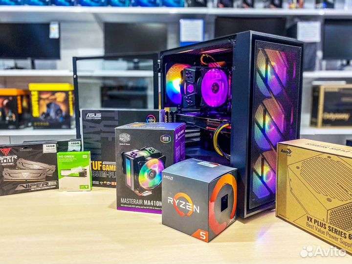Игровой комп Intel i3-10100F + 16GB + GTX 1060