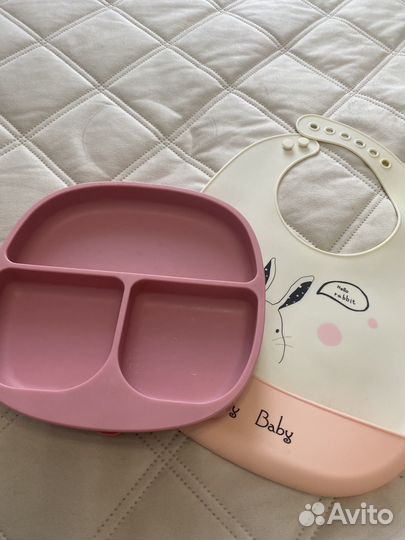 Силиконовая детская посуда бу