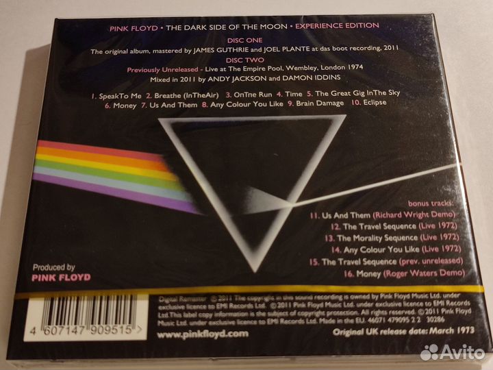 2cd digipak Pink Floyd - The Dark Side Of The Moon