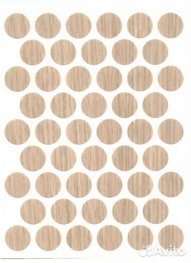 Заглушка самоклеящаяся d14мм обесцвеченный дуб 5