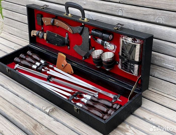 Шашлычный набор в подарочном кейсе