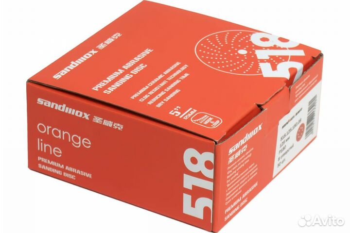 Круг Sandwox 518 Orange Ceramic Р600, 125 мм