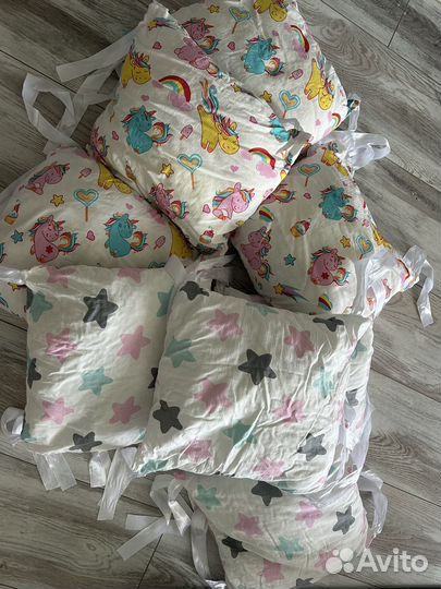 Подушки бортики для кроватки