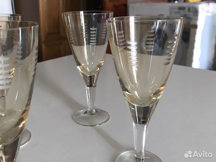 Фужеры из цветного стекла СССР