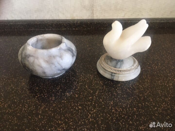 Мраморная подставка СССР мраморная солонка слоник