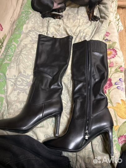 Сапоги женские демисезонные 39 черные