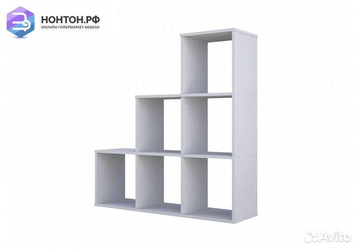 Стеллаж каскадный Polini home Smart 6 секций белый