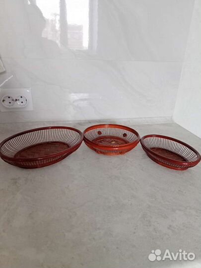 Вазочки, три, натуральный материал