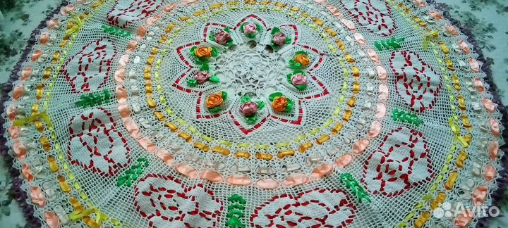 Салфетка большая скатерть ручная работа