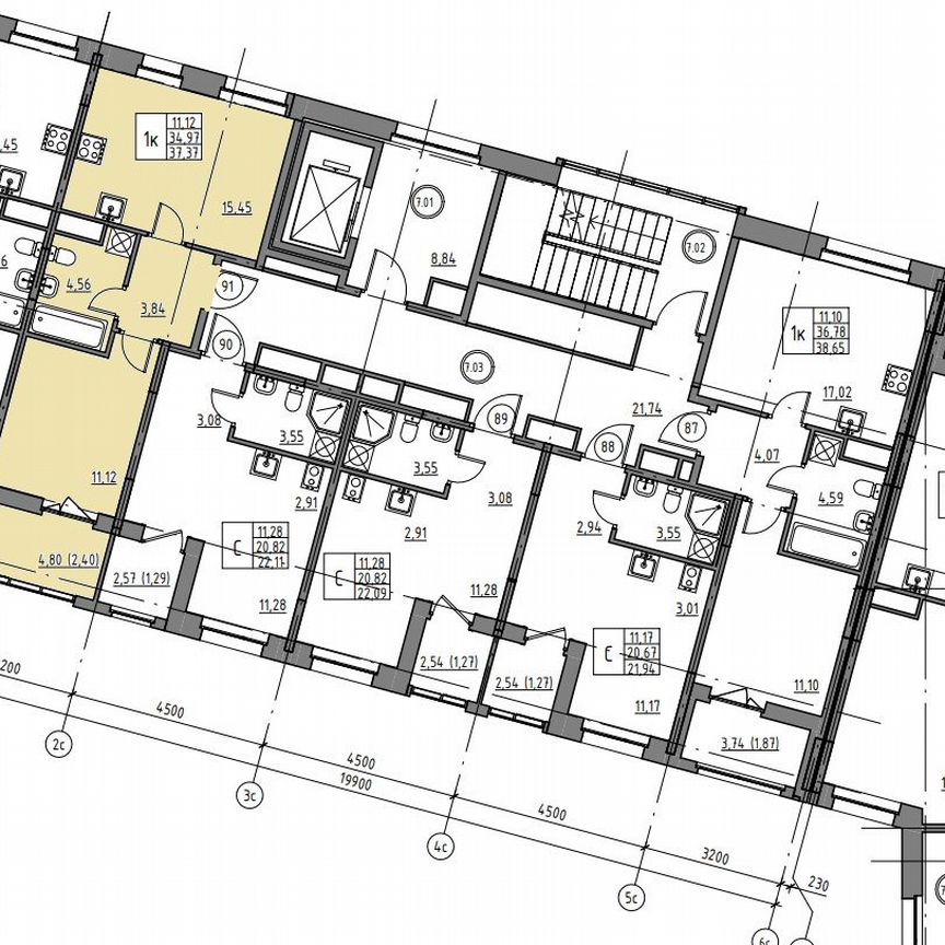 1-к. квартира, 37,4 м², 7/12 эт.