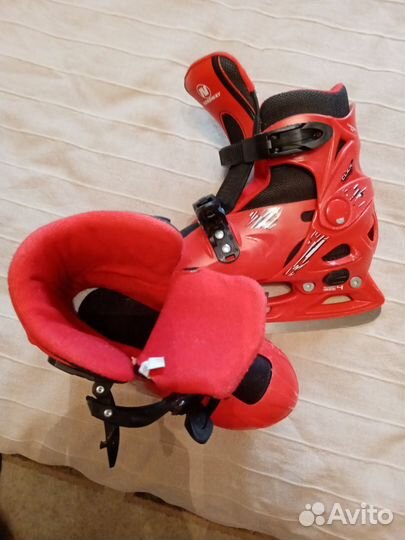 Коньки детские раздвижные размер 31-33