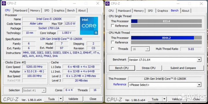 Новый Intel Core i5 12600KF (Скупка/Трейд-Ин)