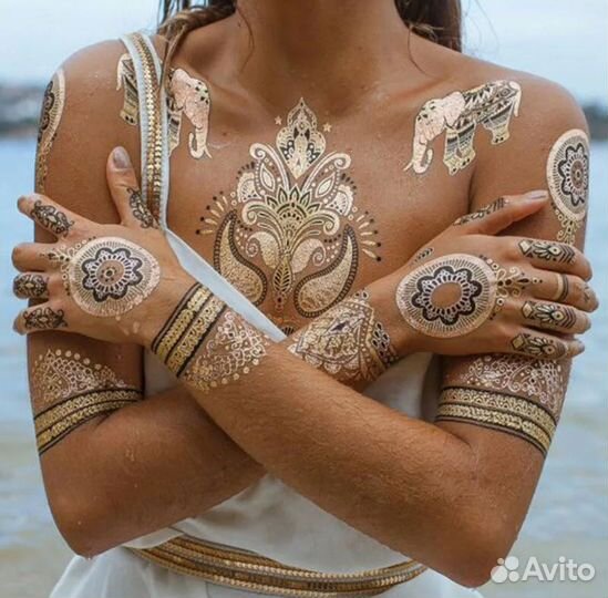 Золотые флеш-тату