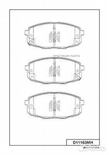 Kashiyama D11163MH Колодки тормозные диск. с антис