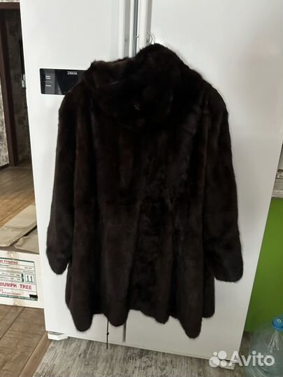 Шуба норковая с капюшоном